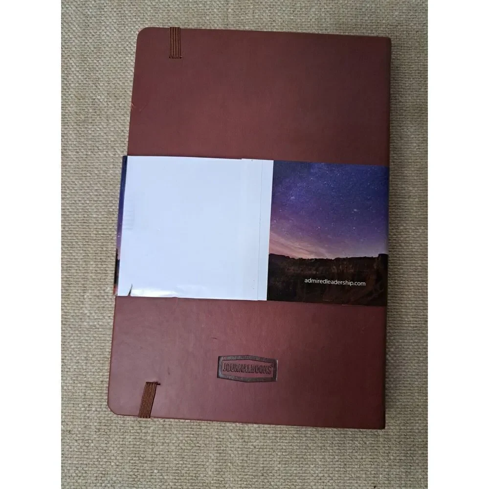 Lot of 2 Hardcover Notebook Journal  Vegan Leather Cover Brown Lined Pages‎